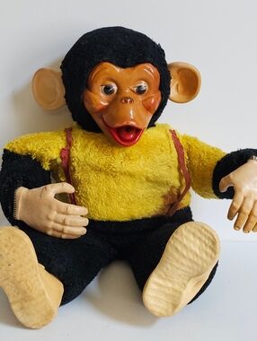 Vintage Large 1950s "Knox Kreations" Rare Variant Monkey 20" Plush Doll